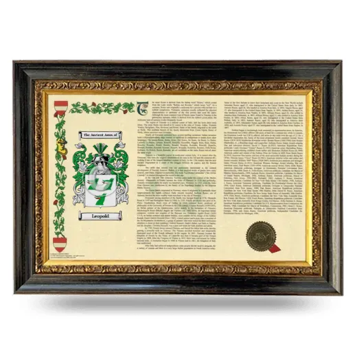 Leopold Armorial Landscape Framed - Heirloom