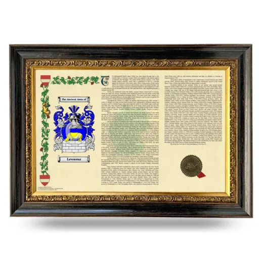 Leverenz Armorial Landscape Framed - Heirloom