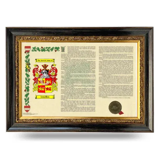 Lewellen Armorial Landscape Framed - Heirloom