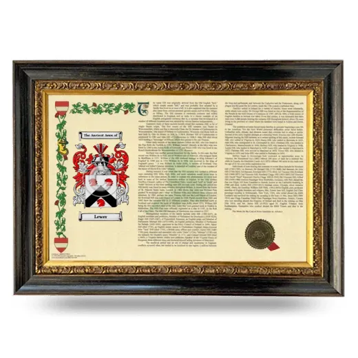 Lewer Armorial Landscape Framed - Heirloom