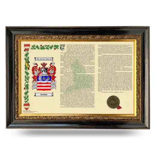 Lexton Armorial Landscape Framed - Heirloom