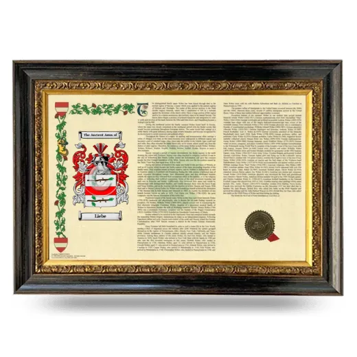 Liebe Armorial Landscape Framed - Heirloom