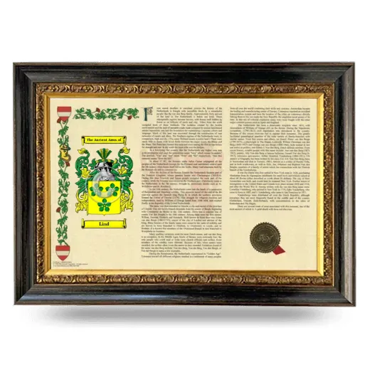 Lind Armorial Landscape Framed - Heirloom
