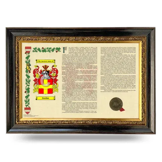 Lindon Armorial Landscape Framed - Heirloom