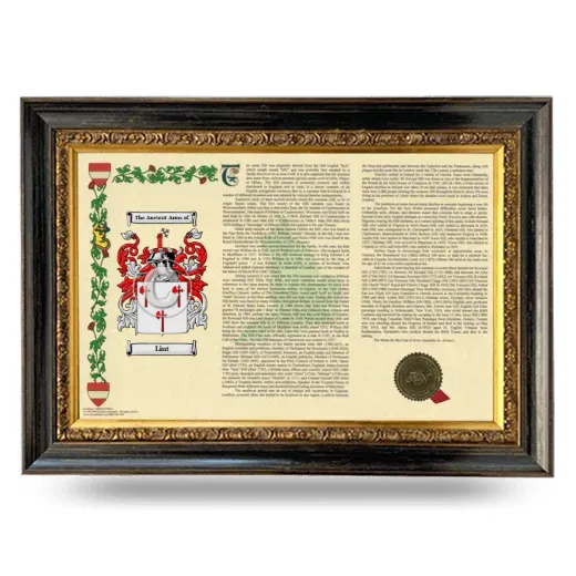 Lint Armorial Landscape Framed - Heirloom