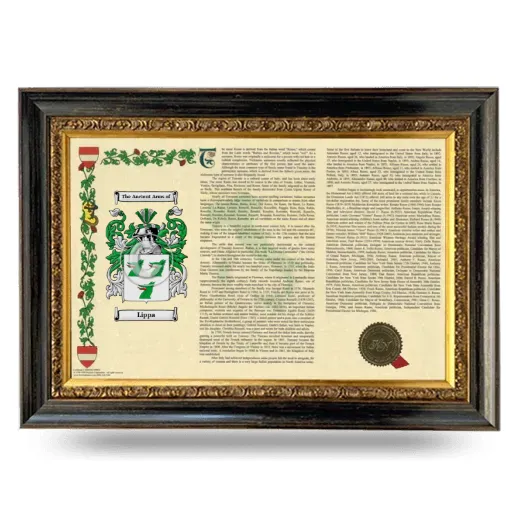Lippa Armorial Landscape Framed - Heirloom