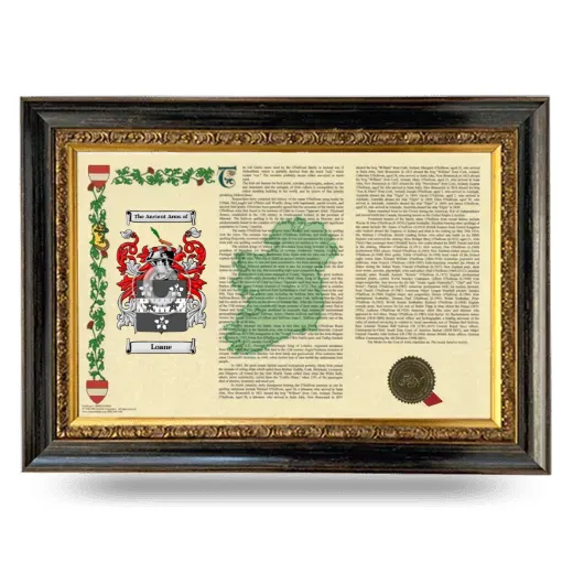 Loane Armorial Landscape Framed - Heirloom