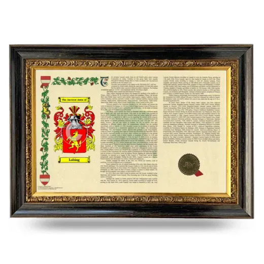 Lobing Armorial Landscape Framed - Heirloom