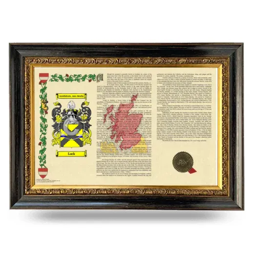 Lock Armorial Landscape Framed - Heirloom