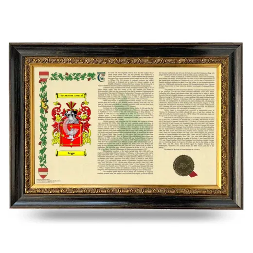 Loge Armorial Landscape Framed - Heirloom