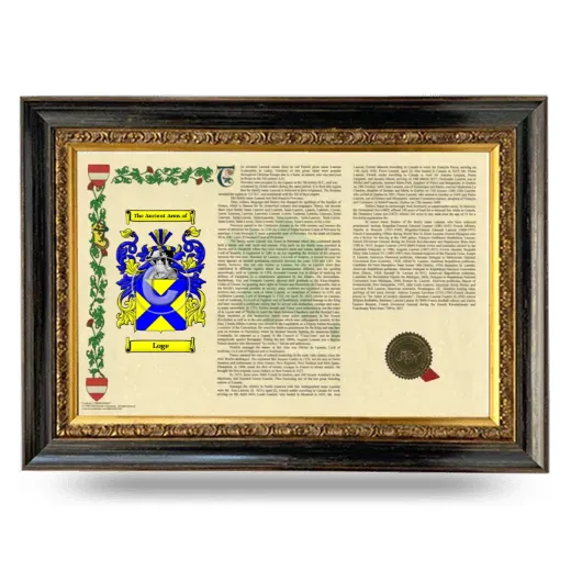 Loge Armorial Landscape Framed - Heirloom