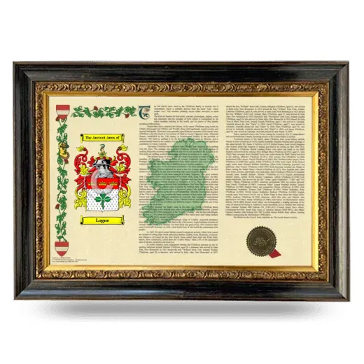 Logue Armorial Landscape Framed - Heirloom