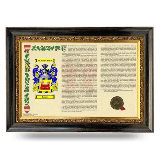 Loper Armorial Landscape Framed - Heirloom