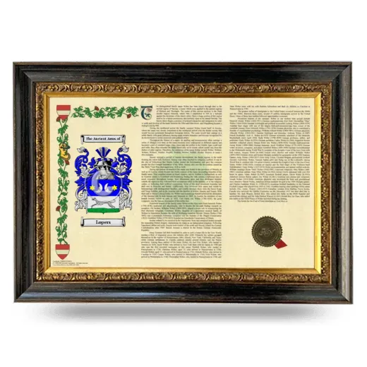 Lopers Armorial Landscape Framed - Heirloom