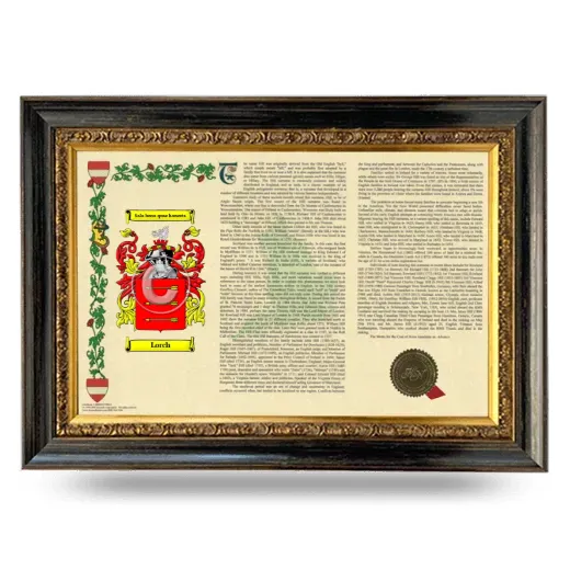 Lorch Armorial Landscape Framed - Heirloom