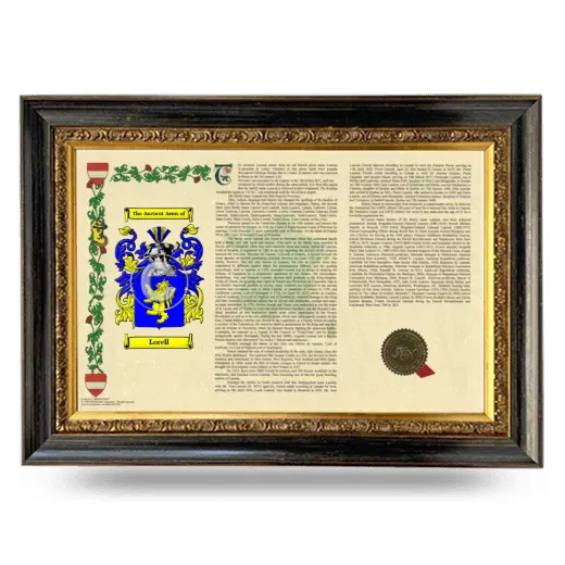 Lorell Armorial Landscape Framed - Heirloom