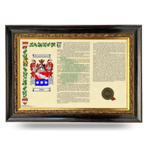 Luca Armorial Landscape Framed - Heirloom