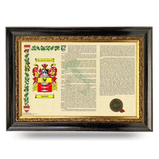 Luciotti Armorial Landscape Framed - Heirloom