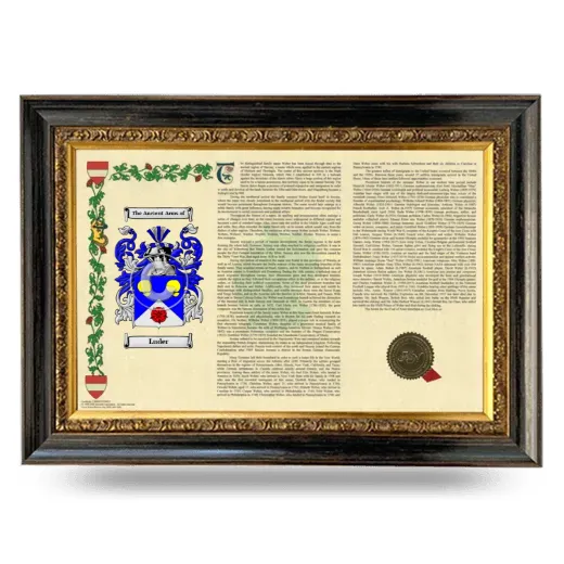 Luder Armorial Landscape Framed - Heirloom