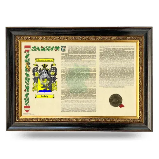 Ludwig Armorial Landscape Framed - Heirloom