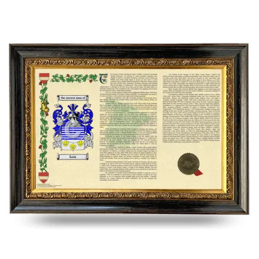 Luis Armorial Landscape Framed - Heirloom