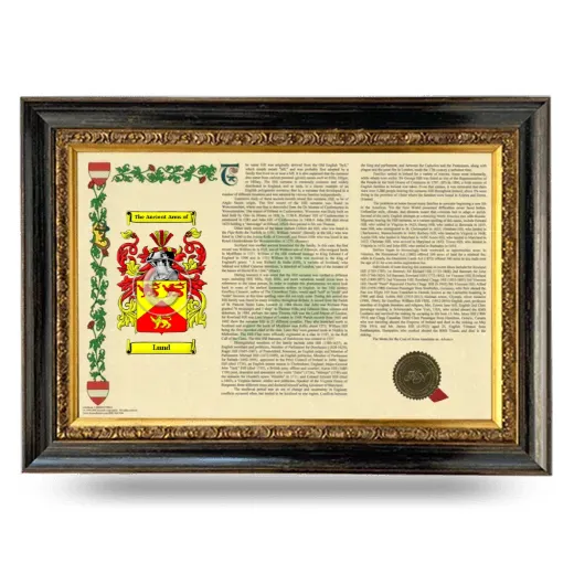 Lund Armorial Landscape Framed - Heirloom