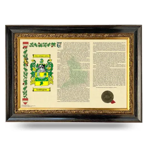 Lushington Armorial Landscape Framed - Heirloom