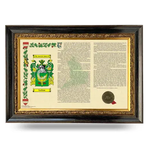 Luthon Armorial Landscape Framed - Heirloom