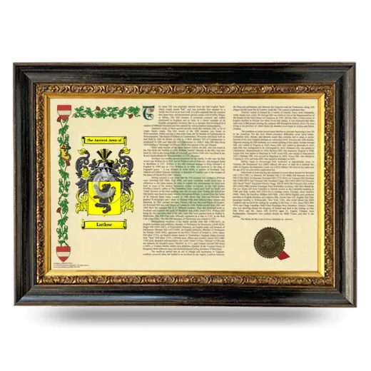 Lutlow Armorial Landscape Framed - Heirloom