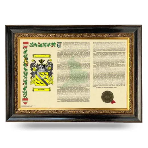 Lutteril Armorial Landscape Framed - Heirloom