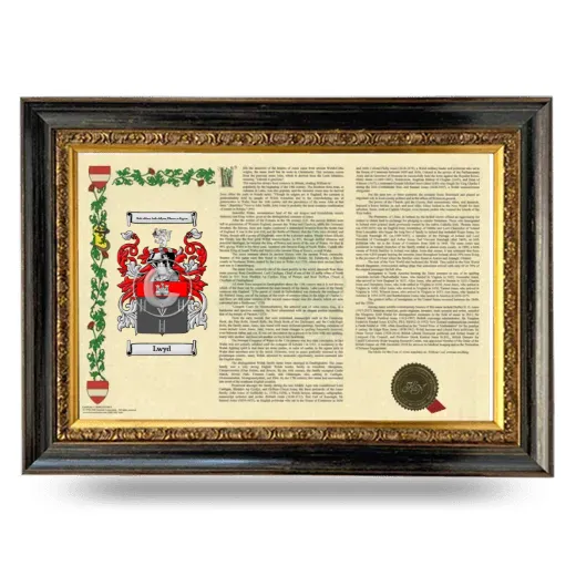Lwyd Armorial Landscape Framed - Heirloom