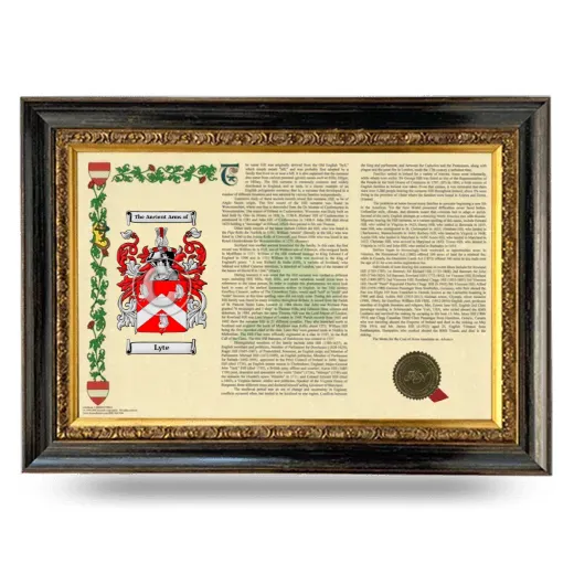 Lyte Armorial Landscape Framed - Heirloom