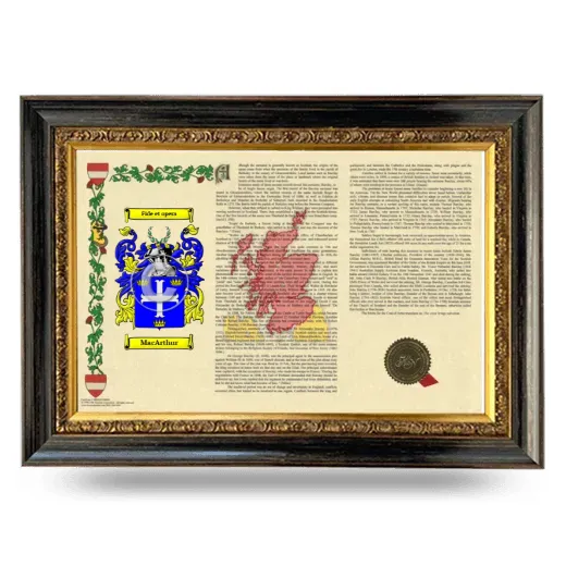MacArthur Armorial Landscape Framed - Heirloom