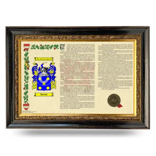 Macedo Armorial Landscape Framed - Heirloom