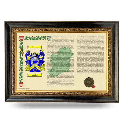 MacKey Armorial Landscape Framed - Heirloom
