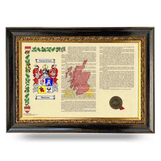 MacLean Armorial Landscape Framed - Heirloom