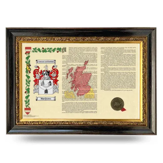 MacQueen Armorial Landscape Framed - Heirloom