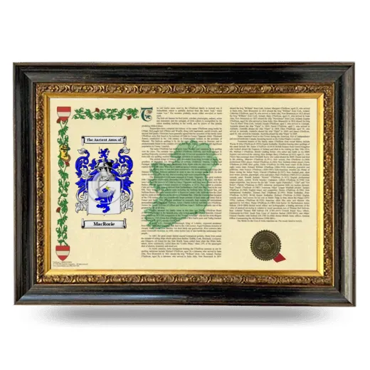 MacRorie Armorial Landscape Framed - Heirloom