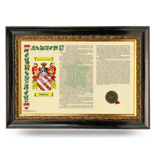 Madeleine Armorial Landscape Framed - Heirloom