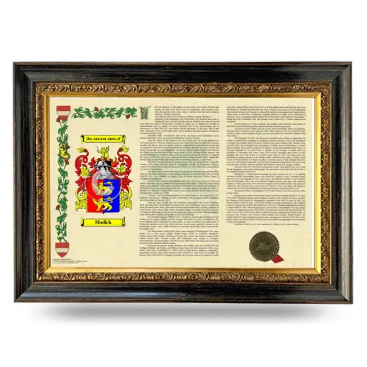 Madick Armorial Landscape Framed - Heirloom