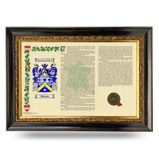 Maisson Armorial Landscape Framed - Heirloom