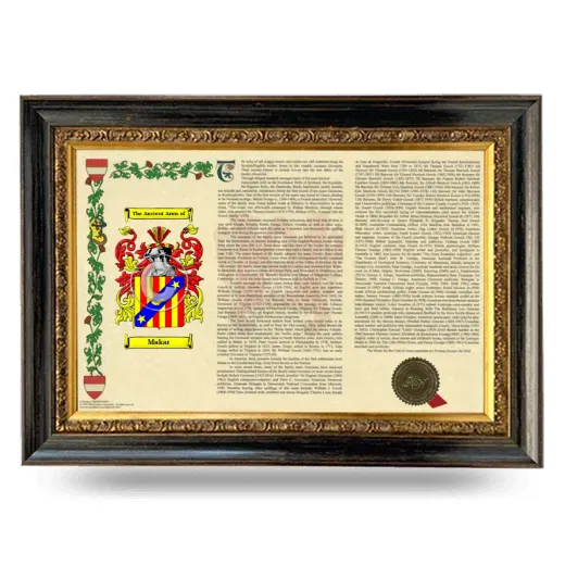 Makar Armorial Landscape Framed - Heirloom