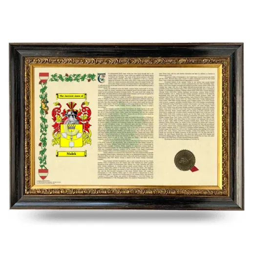 Malek Armorial Landscape Framed - Heirloom
