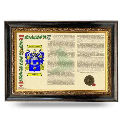 Malette Armorial Landscape Framed - Heirloom