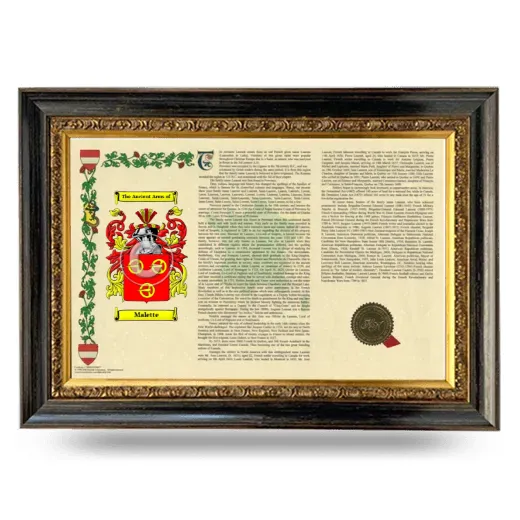 Malette Armorial Landscape Framed - Heirloom