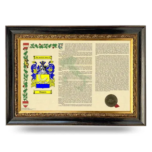 Mances Armorial Landscape Framed - Heirloom