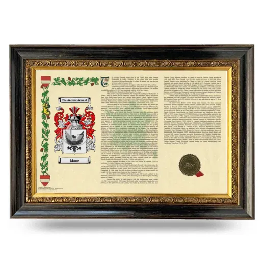 Mane Armorial Landscape Framed - Heirloom