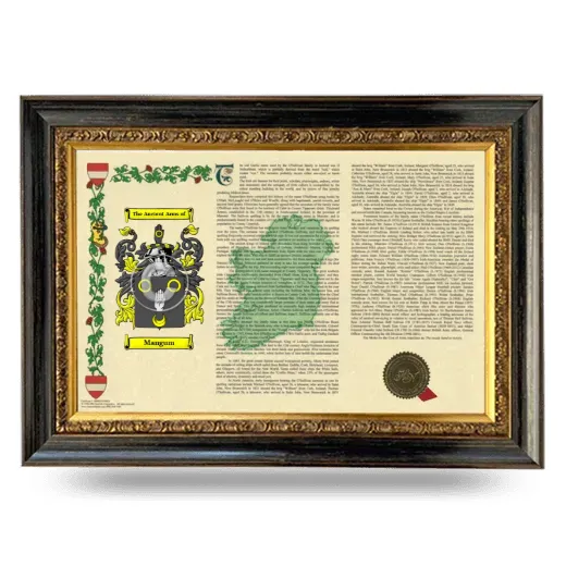 Mangum Armorial Landscape Framed - Heirloom