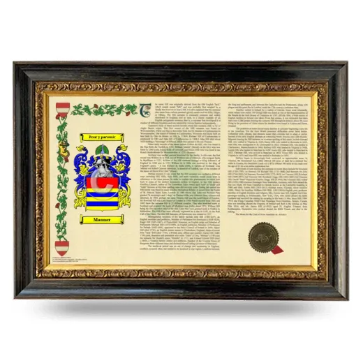 Manner Armorial Landscape Framed - Heirloom