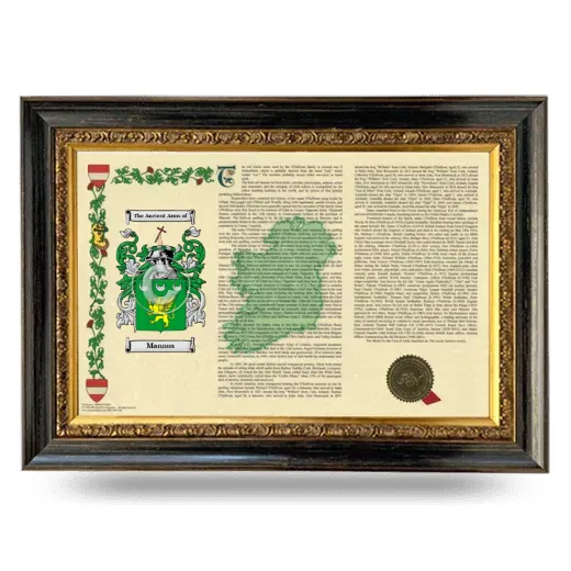 Mannus Armorial Landscape Framed - Heirloom